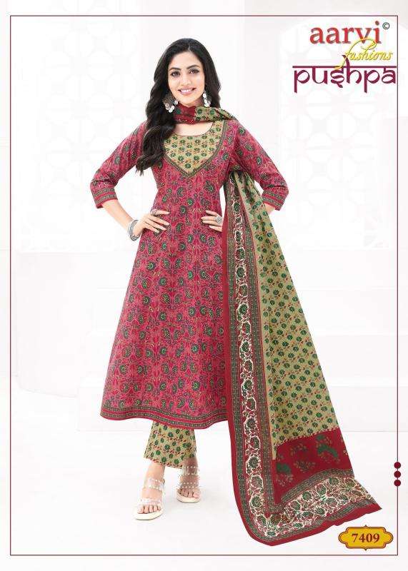 Aarvi Pushpa Vol-1 – Anarkali Style Kurti Pant With Dupatta